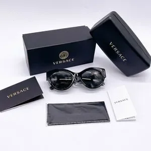 Versace | Accessories | New Versace Black Acetate 52mm  display picture 3